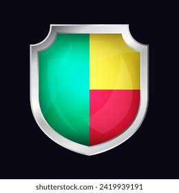 Benin Silver Shield Flag Icon