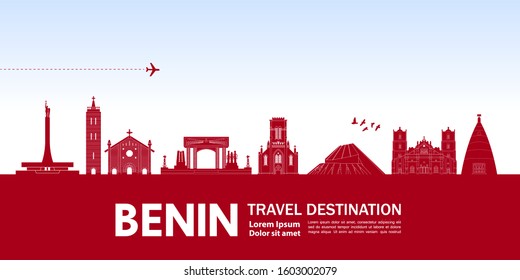 Benin travel destination grand vector illustration. 