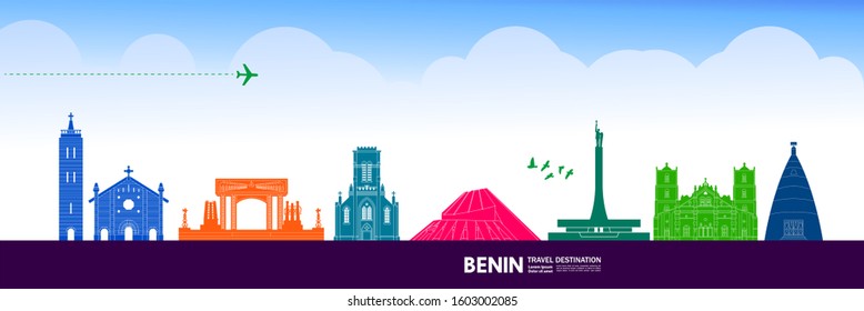 Benin travel destination grand vector illustration. 