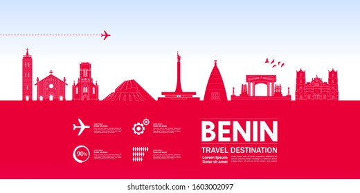 Benin travel destination grand vector illustration. 