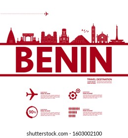 Benin travel destination grand vector illustration. 