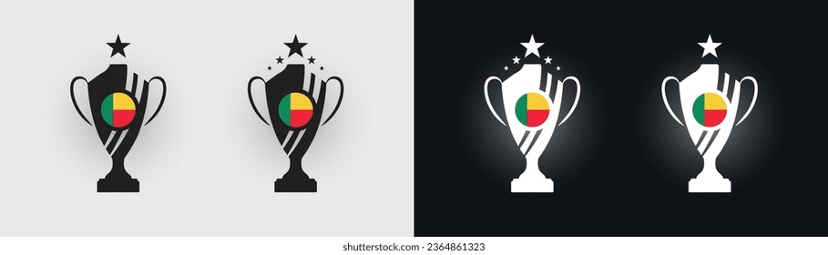 Benin Trophy Pokal Cup Fußball-Meister Vektorgrafik