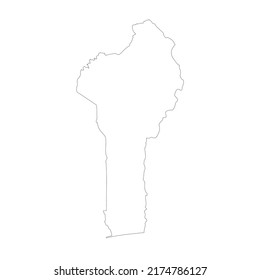 Benin vector country map outline