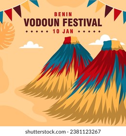 Benin Vodoun Festival illustration vector background. Vector eps 10