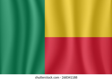 Benin waving flag