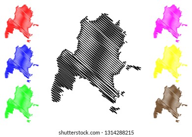Benishangul-Gumuz Region (Federal Democratic Republic of Ethiopia, Horn of Africa, Regions and chartered cities of Ethiopia) map vector illustration, scribble sketch Benshangul Gumuz State map