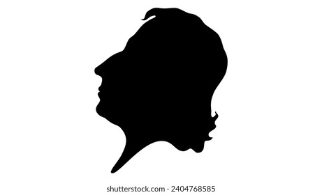 Benjamin Constant, black isolated silhouette