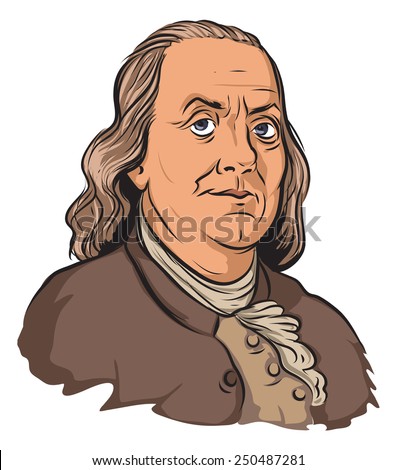 Benjamin Franklin Vector de stock (libre de regalías)250487281