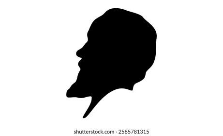 Benjamin Harrison Silhouette, High Quality Vector