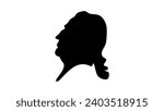 Benjamin Lincoln, black isolated silhouette