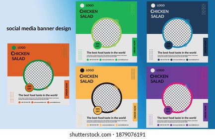 benner social media template. background template grading blue