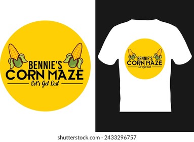 bennie's corn maze t shirt design