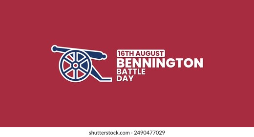 Bennington Battle Day, August 16, suitable for social media post, card greeting, banner, template design, print, suitable for event, website, vector illustration. Stories, Story.