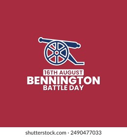 Bennington Battle Day, August 16, suitable for social media post, card greeting, banner, template design, print, suitable for event, website, vector illustration. Stories, Story.