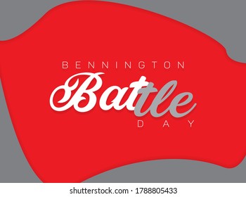 Bennington Battle Day Creative Design with Red Color and stylish font (Bennington Battle Day is observed on 16 August annually to honour the Battle of Bennington which took place on 16 August, 1777) svg