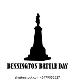 Bennington Battle Day Icon Vector. Bennington Battle Day is a state holiday in Vermont to honor of the Battle of Bennington, which took place during the Revolutionary War in north America in 1777. 