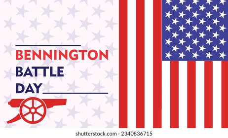Bennington Battle Day vector background