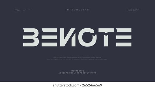 Benote modern stylish capital alphabet letter logo design
