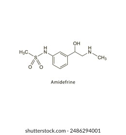 Benproperine flat skeletal molecular structure Antitussive drug used in cough treatment. Vector illustration scientific diagram.