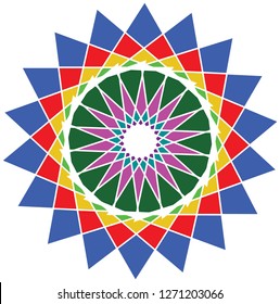 bensia pattern design red blue