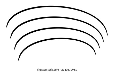 Abstrakte, abgerundete Linien, Streifen-Element