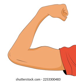 bent arm biceps vector illustration