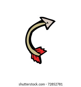 bent arrow cartoon