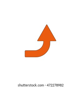 Bent arrow icon. Up arrow icon.