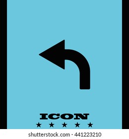 Bent arrow icon. Left arrow icon.