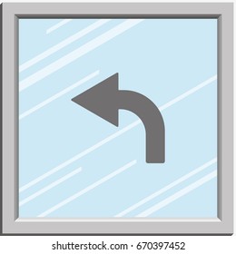 Bent arrow icon. Left arrow icon.
