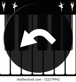 Bent arrow icon. Left and down arrow icon.