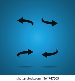 Bent arrow icon. Left and right.