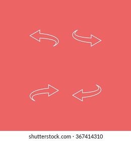 Bent arrow icon. Left and right.