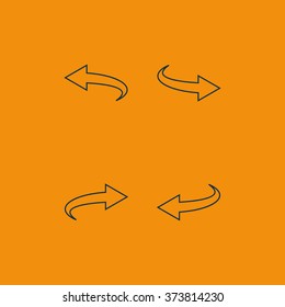 Bent arrow icon. Left and right.