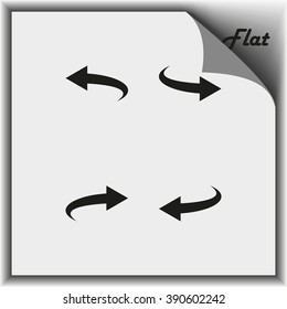 Bent arrow icon. Left and right. 