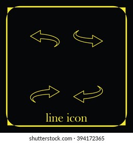 Bent arrow icon. Left and right.