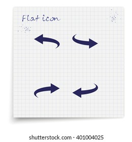 Bent arrow icon. Left and right.