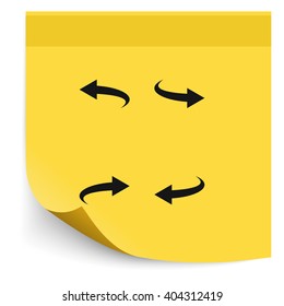 Bent arrow icon. Left and right. 