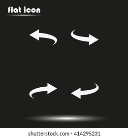 Bent arrow icon. Left and right. 