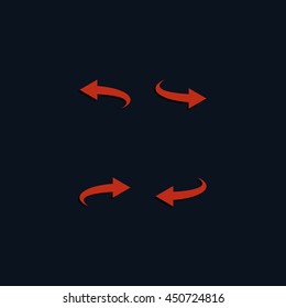 Bent arrow icon. Left and right.