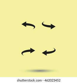 Bent arrow icon. Left and right.