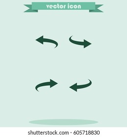 Bent arrow icon. Left and right.