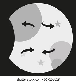 Bent arrow icon. Left and right.