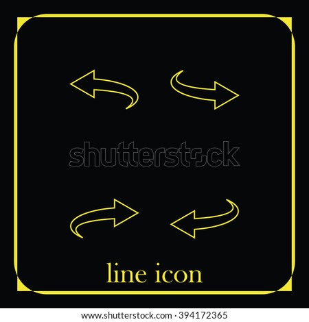 Bent arrow icon. Left and right.