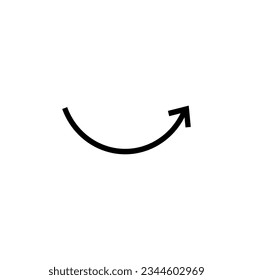 bent arrow icon on a white background