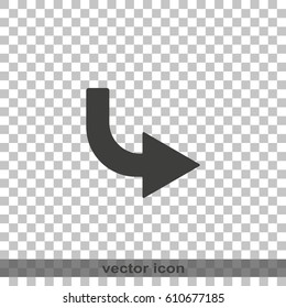 Bent arrow icon. Right arrow icon.