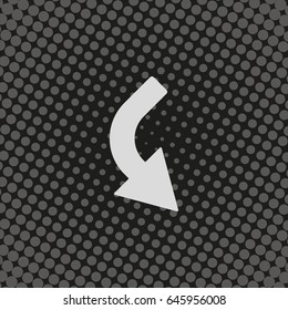 Bent arrow icon. Right and down arrow icon.