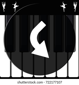 Bent arrow icon. Right and down arrow icon.