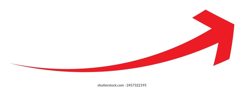 Bent arrow pointing right. Curved or arch arrow  icon isolated. 11:11