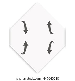 Bent arrows icon. Up and down.